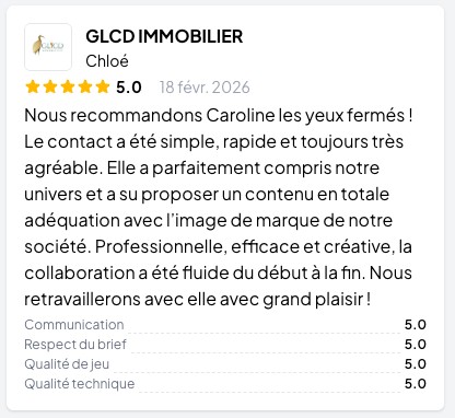Avis client UGC : GLCD Immobilier, 5 sur 5