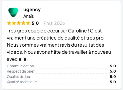 Avis client UGC : ugency, 5 sur 5