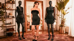 Robes femme fatale Shein portées par Caroline